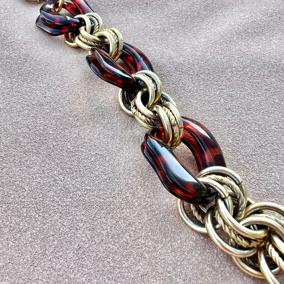 JOHN WIND Gold and Tortoise Link Bracelet JW Modern Vintage - Picture 11 of 11
